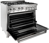 ZLINE 36" Stainless Steel Pro Style Gas Range RG36