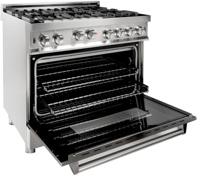 ZLINE 36" Stainless Steel Pro Style Gas Range RG36