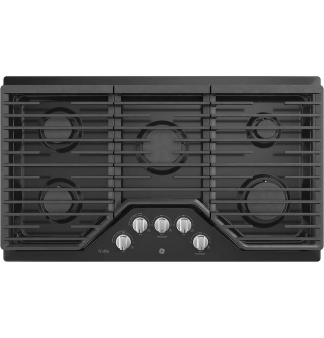 GE Profile 36" Built-In Gas Cooktop with Five Burners PGP7036DLBB-Black