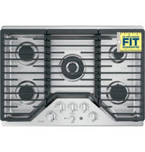 GE Profile™ 30" Built-In Tri-Ring Gas Cooktop with 5 Burners and Included Extra-Large Integrated Griddle PGP9030SLSS