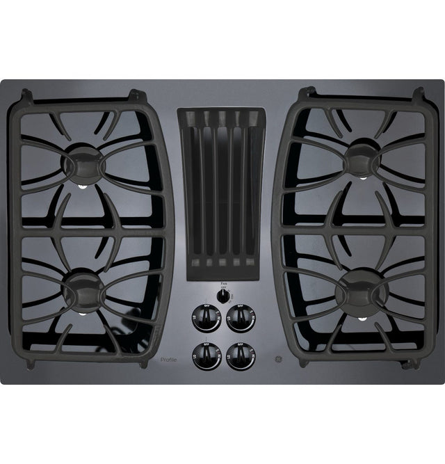 GE Profile™ 30" Built-In Gas Downdraft Cooktop PGP9830DRBB