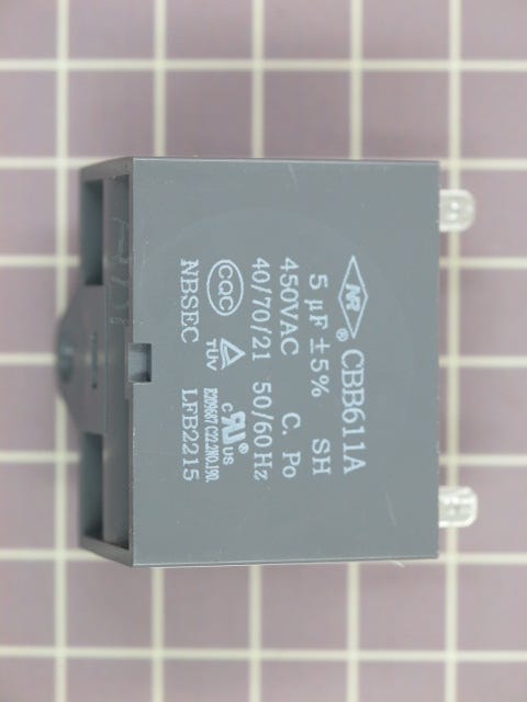 GE Dehumidifier Motor Capacitor (5UF) ADEH50LQQ1