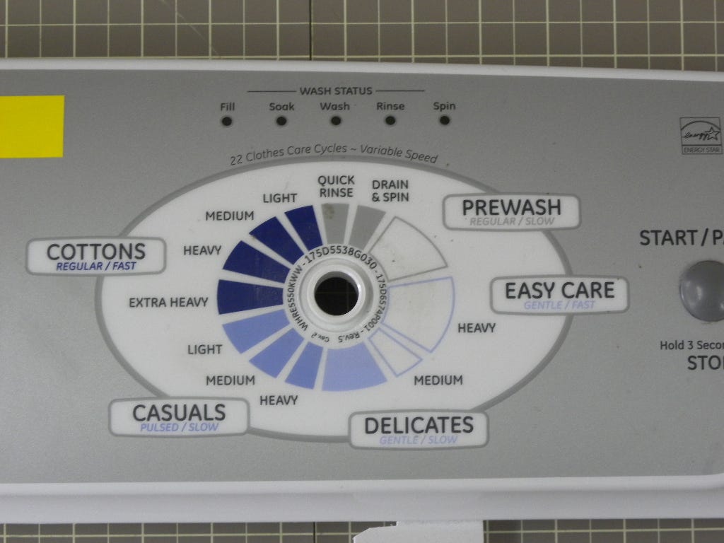 GE Washer Control Panel WH42X10764