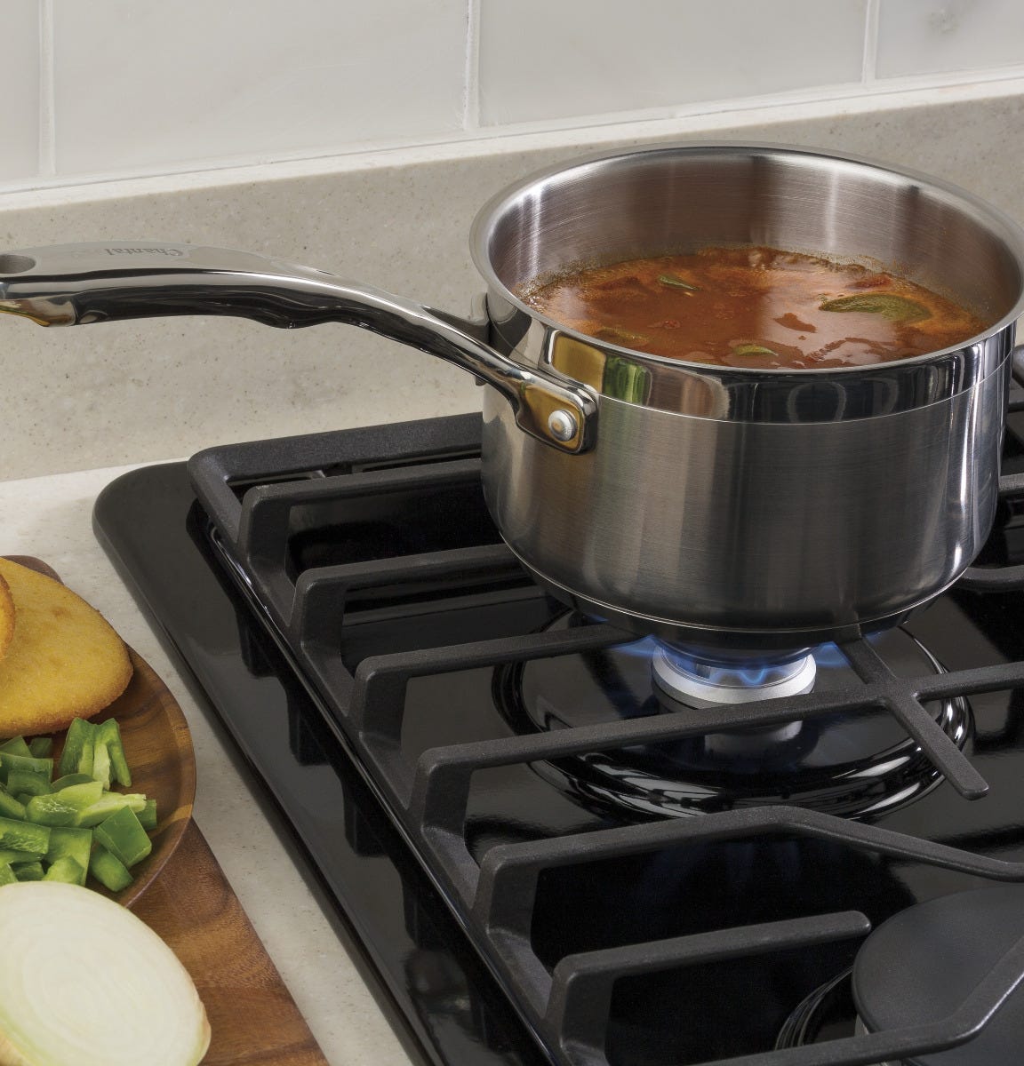 GE Profile™ 30" Built-In Gas Downdraft Cooktop PGP9830SRSS