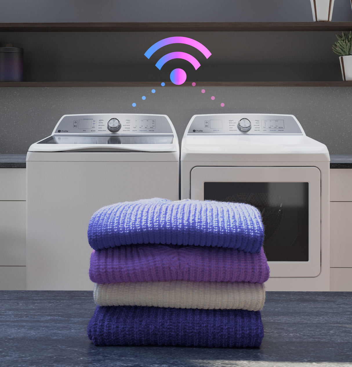 GE Profile™ ENERGY STAR® 7.3 cu. ft. Capacity Smart Electric Dryer with Fabric Refresh PTD90EBPTRS