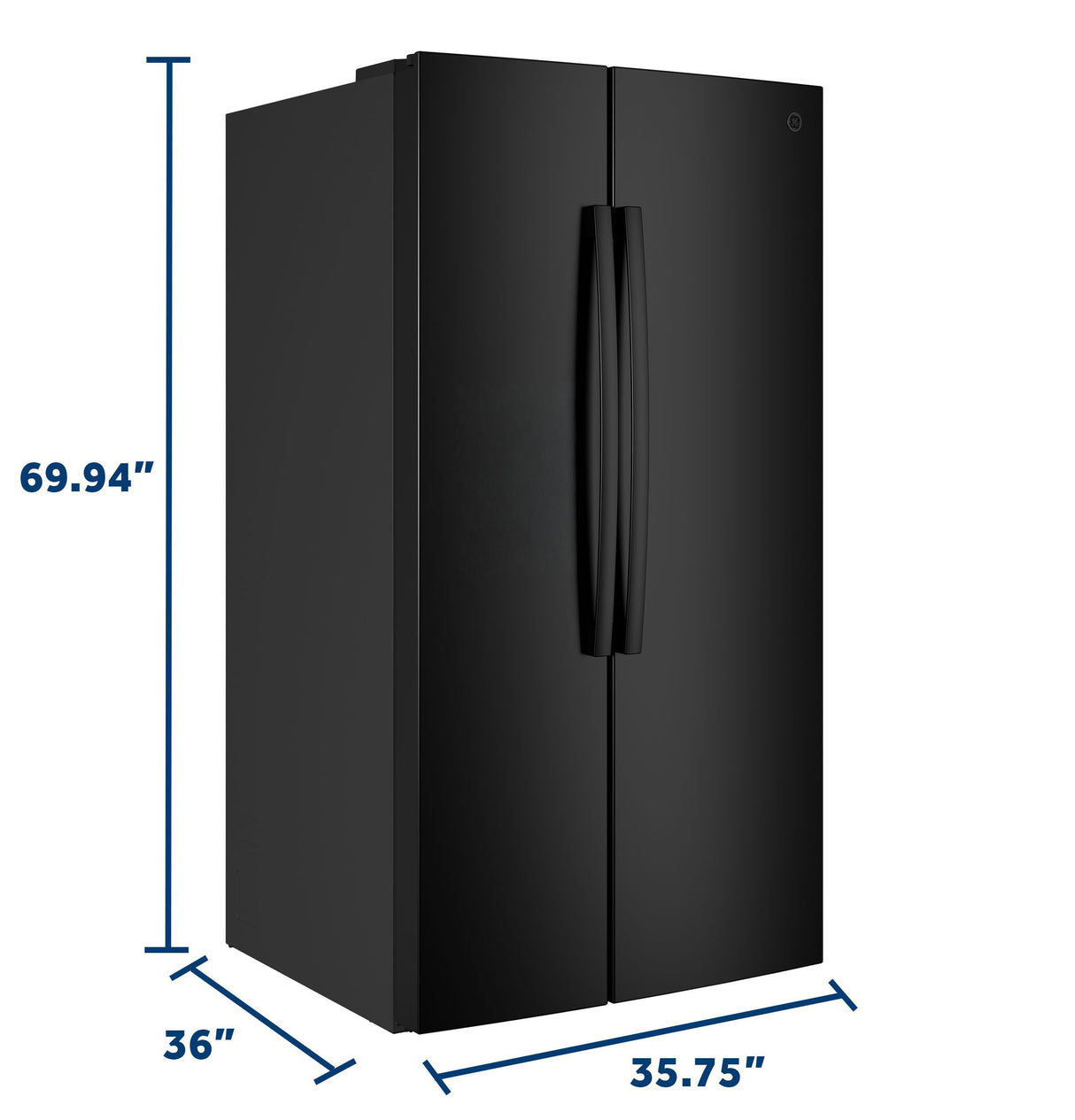 GE® 29 Cu. Ft. Icemaker Ready and Garage Ready Side-By-Side Refrigerator GUS29MGYBB