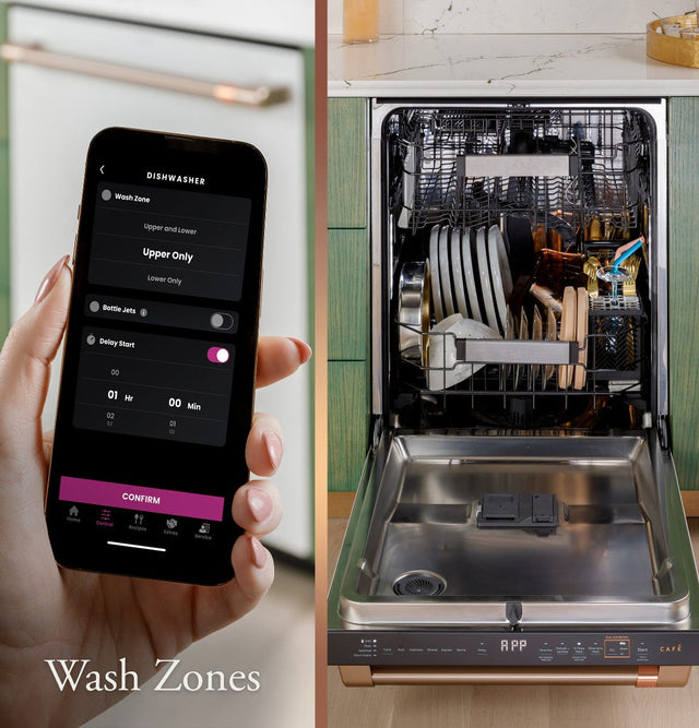 Café™ Smart Stainless Steel Interior Dishwasher with Sanitize and Ultra Wash & Dual Convection Ultra Dry CDT888P4VW2