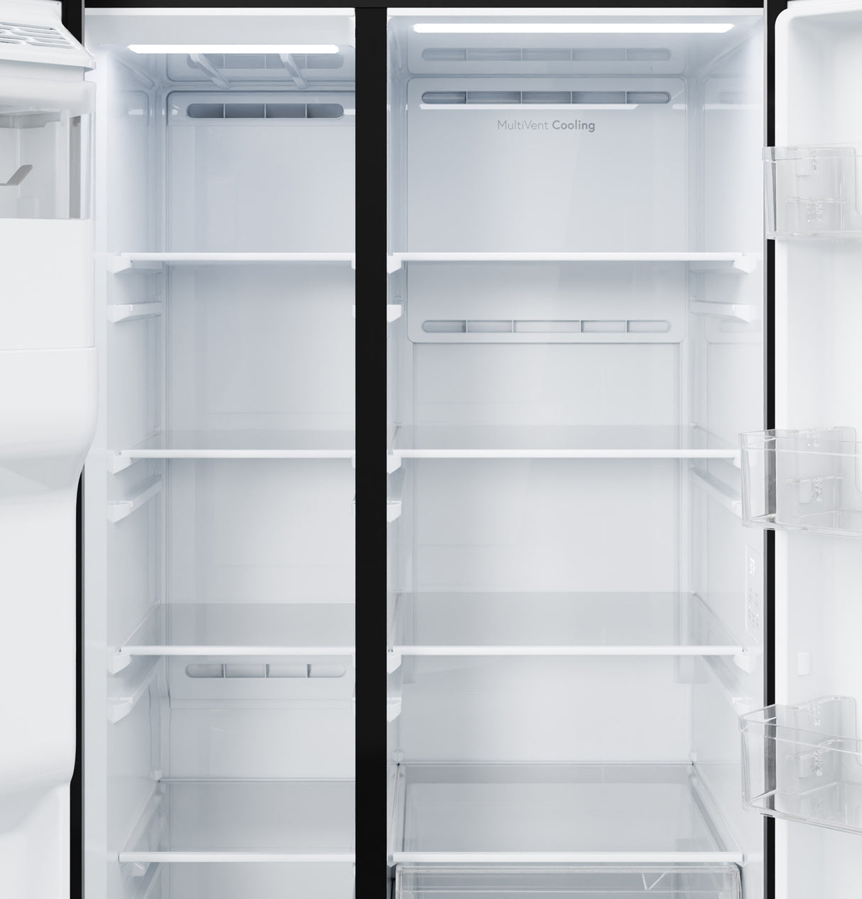 GE® ENERGY STAR® 25 Cu. Ft. Side-By-Side Refrigerator with Extra Tall Dispenser and In-Door Icemaker GSE28NGYBB