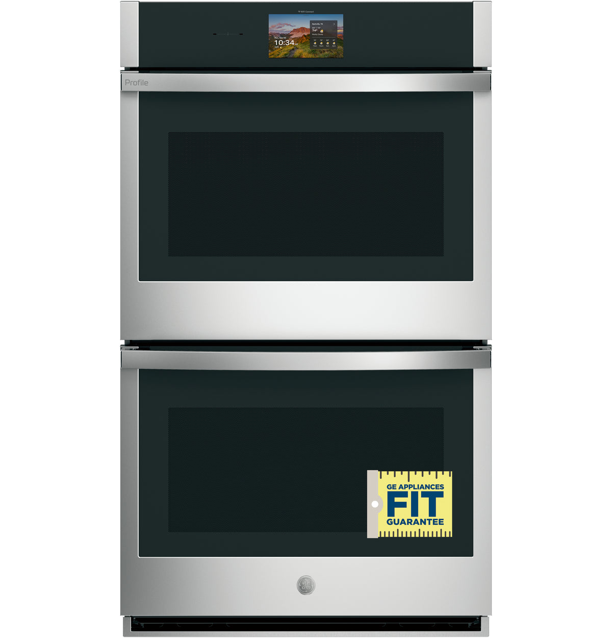 GE Profile™ 30" Smart Built-In Convection Double Wall Oven with No Preheat Air Fry and Precision Cooking PTD7000SZSS