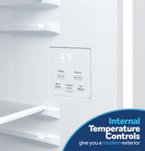 GE 23.6 Cu. Ft. Counter-Depth Side-By-Side Refrigerator with Extra Tall Dispenser and In-Door Icemaker GZS24NGYWW