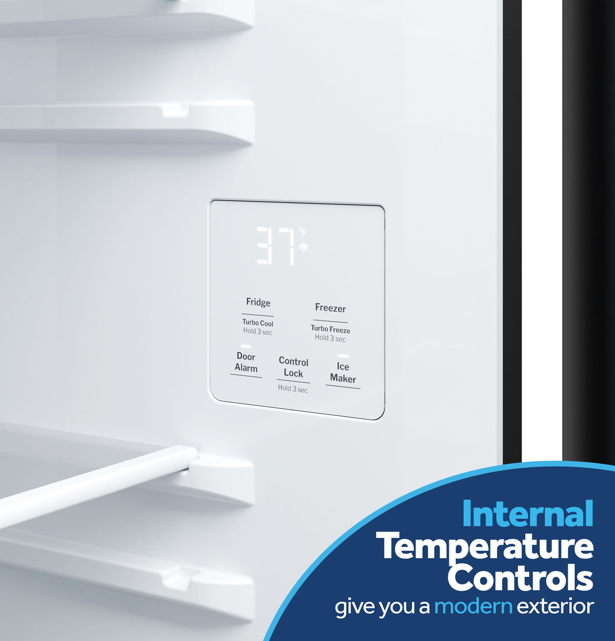 GE 23.6 Cu. Ft. Counter-Depth Side-By-Side Refrigerator with Extra Tall Dispenser and In-Door Icemaker GZS24NGYBB