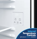 GE 23.6 Cu. Ft. Counter-Depth Side-By-Side Refrigerator with Extra Tall Dispenser and In-Door Icemaker GZS24NGYBB