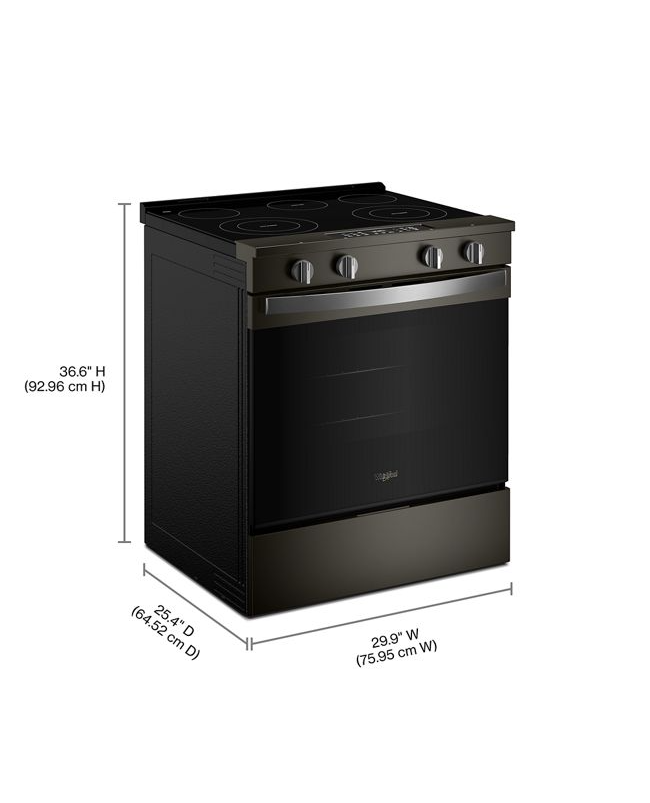 Whirlpool 30-inch Electric Smart Range with Air Cooking Technology and Steam Clean WSES4530TV