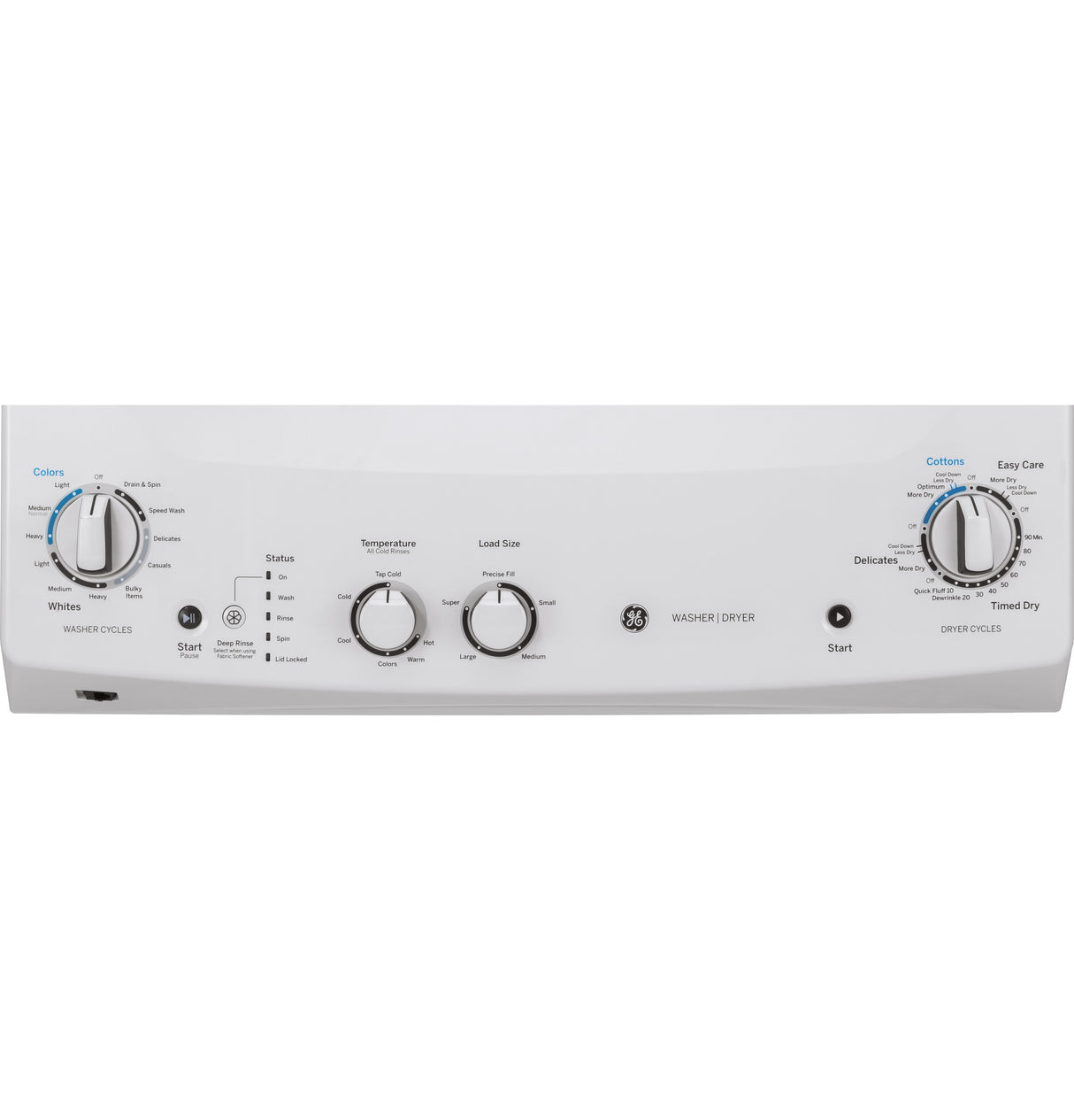 GE Unitized Spacemaker 3.8 cu. ft. Capacity Washer with Stainless Steel Basket and 5.9 cu. ft. Capacity Long Vent Electric Dryer GUV27ESSMWW