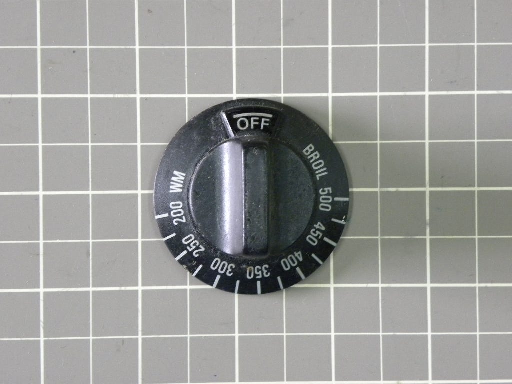 Oven Temp Knob (Black) WB03X5791