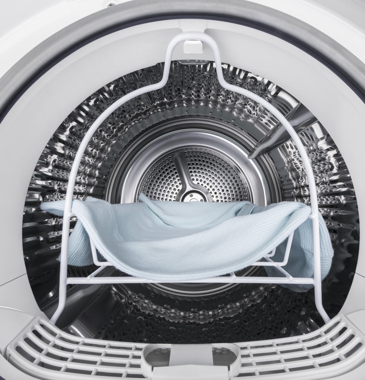 GE 24" 4.3 Cu.Ft. Front Load Vented Electric Dryer with Stainless Steel Basket GFD14ESSNWW