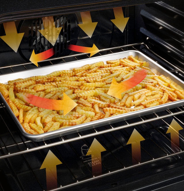 GE® 30" Free-Standing Gas Convection Range with No Preheat Air Fry JGB735SP1SS (S&D)