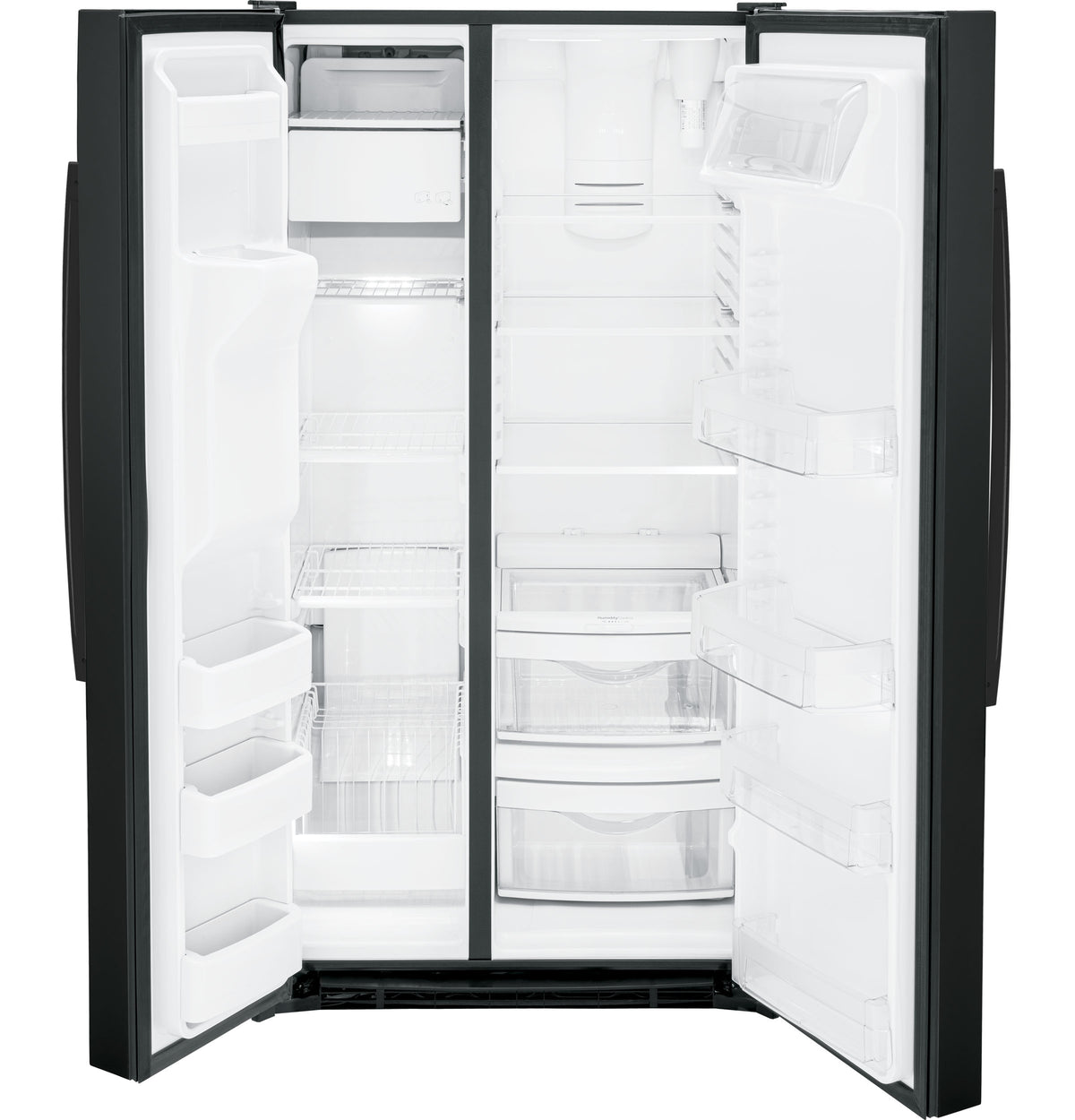 GE® 25.3 Cu. Ft. Side-By-Side Refrigerator GSS25GGPBB