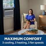 GE® 8,000 BTU Smart Heat/Cool Electronic Window Air Conditioner for Medium Rooms up to 350 sq. ft. AWGH08WWF