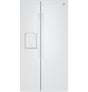 GE 23.6 Cu. Ft. Counter-Depth Side-By-Side Refrigerator with Extra Tall Dispenser and In-Door Icemaker GZS24NGYWW