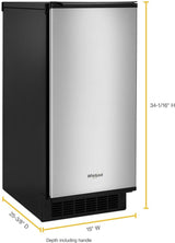 Whirlpool® 15-inch Icemaker with Clear Ice Technology WUI75X15HZ