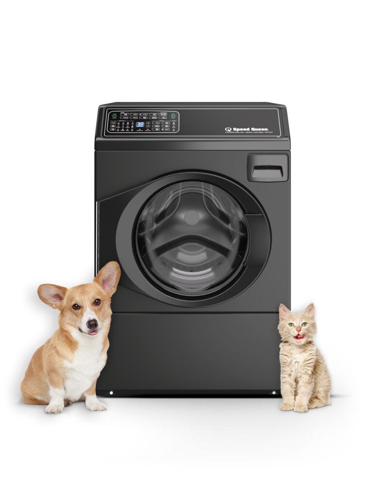 Speed Queen FF7 Front Load Washer with Pet Plus™ | Sanitize | Fast Cycle Times | Dynamic Balancing | 5-Year Warranty FF7011BN