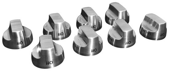 Stainless Steel Knob Kit - 8 pack W10231704