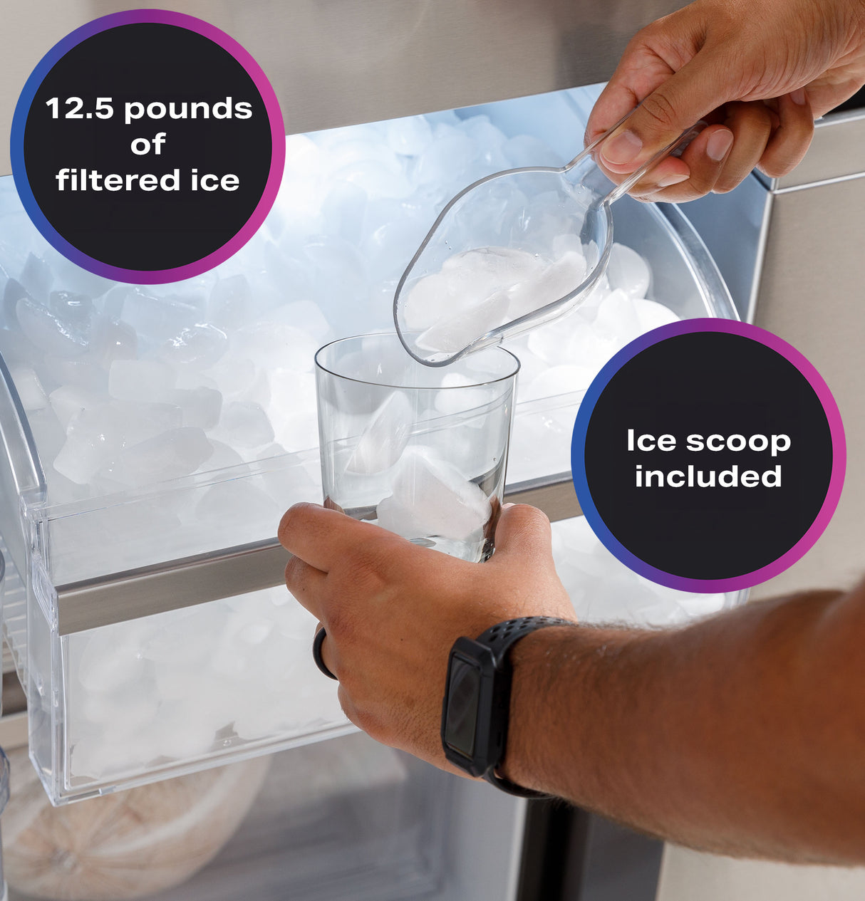 GE Profile™ ENERGY STAR® 22.9 Cu. Ft. Counter-Depth Quad-Door Refrigerator with Dual-Dispense AutoFill Pitcher and Door in Door PHD23BYWFS