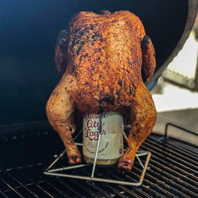 Folding, Stainless Steel Beer Can Chicken Roaster BGE-127754