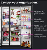 GE Profile™ ENERGY STAR® 27.8 Cu. Ft. Side-By-Side Refrigerator with Hands-Free AutoFill and CustomSize™ Ice PSE28QYYFS