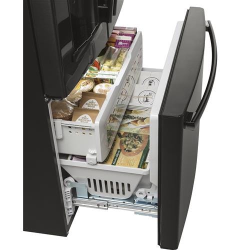 GE Profile Series ENERGY STAR 22.2 Cu. Ft. Counter-Depth French-Door Refrigerator PYE22KBLTS