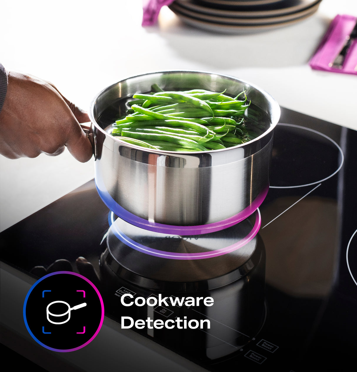 GE Profile™ ENERGY STAR® 36" Built-In Touch Control Induction Cooktop PHP6036DWBB