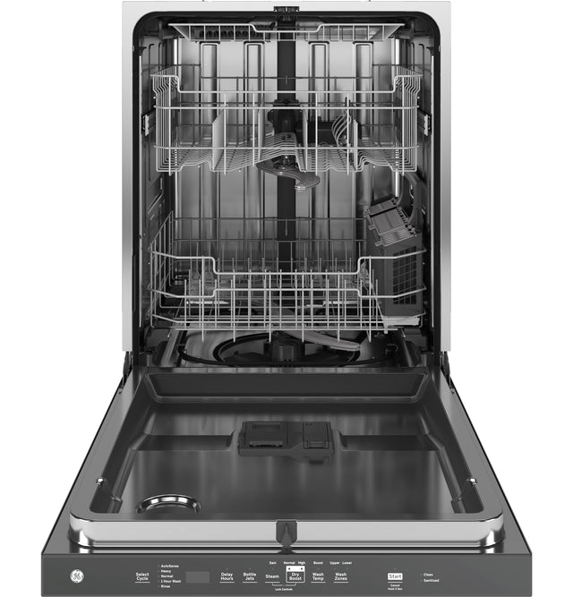 GE Fingerprint Resistant Top Control with Stainless Steel Interior Dishwasher with Sanitize Cycle GDP670SYVFS-Fingerprint Resistant Stainless Steel