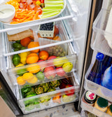 GE® ENERGY STAR® 24 Cu. Ft. Counter-Depth Side-By-Side Refrigerator with Extra Tall Dispenser and In-Door Icemaker GZE24NYYFS