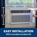 GE® 18,000 BTU Smart Heat/Cool Electronic Window Air Conditioner for Extra-Large Rooms up to 1000 sq. ft. AWGH18WWF