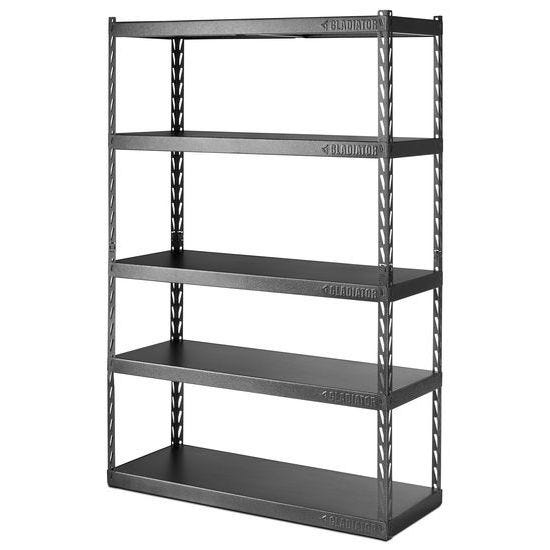 Gladiator® 48" Wide EZ Connect Rack with Five 18" Deep Shelves GARK485TGG