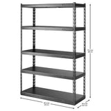 Gladiator® 48" Wide EZ Connect Rack with Five 18" Deep Shelves GARK485TGG