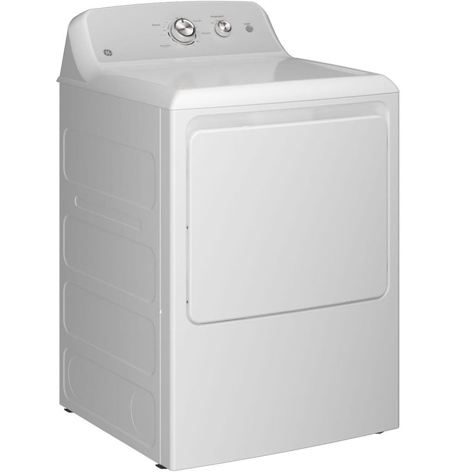 GE® 7.2 cu. ft. Capacity Gas Dryer with Up To 120 ft. Venting and Reversible Door GTD38GASWWS