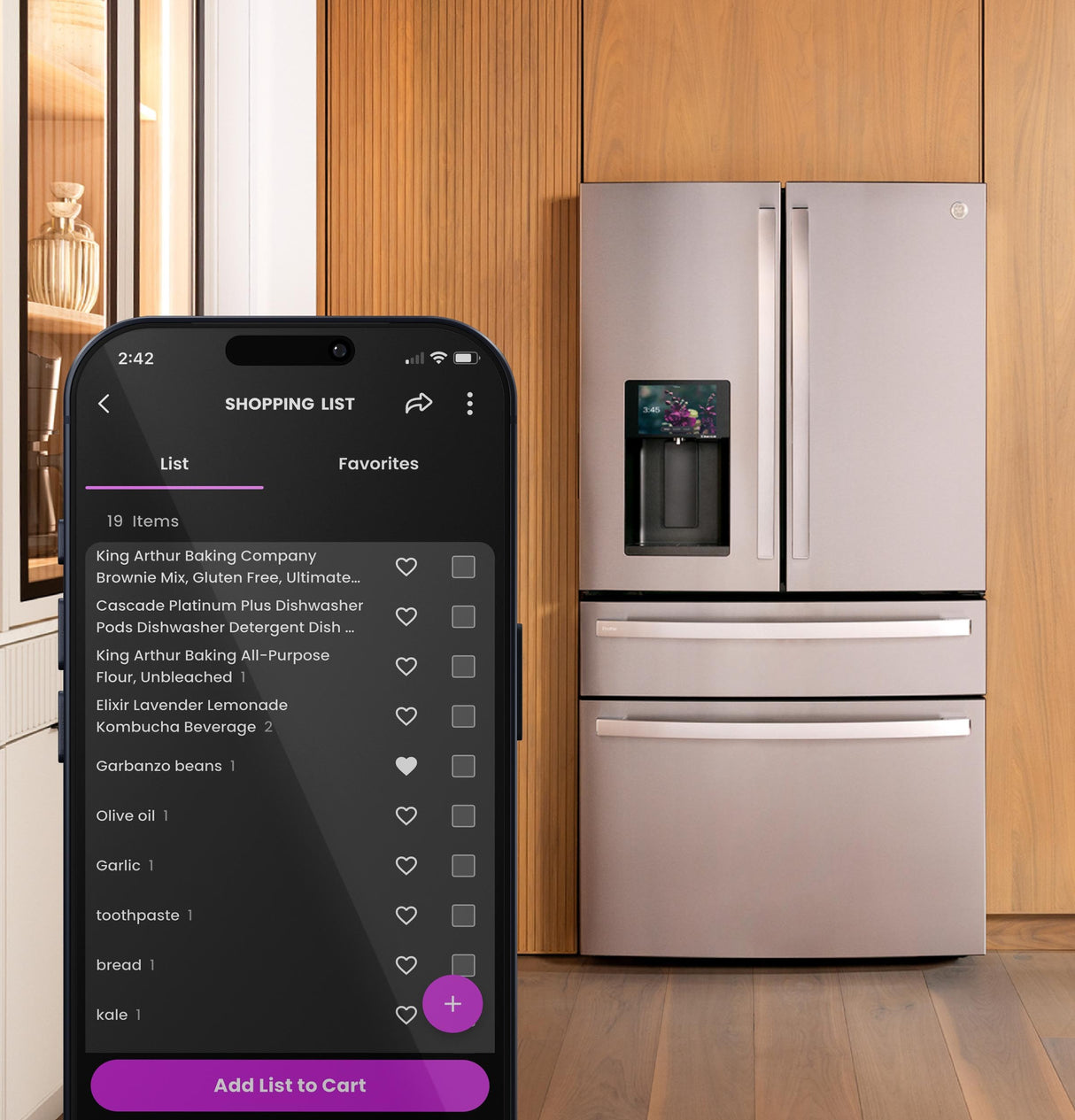GE Profile™ ENERGY STAR® 22.4 Cu. Ft. Smart Counter-Depth 4-Door French-Door Refrigerator with Kitchen Assistant™ PXD22HYYFS