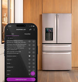 GE Profile™ ENERGY STAR® 22.4 Cu. Ft. Smart Counter-Depth 4-Door French-Door Refrigerator with Kitchen Assistant™ PXD22HYYFS