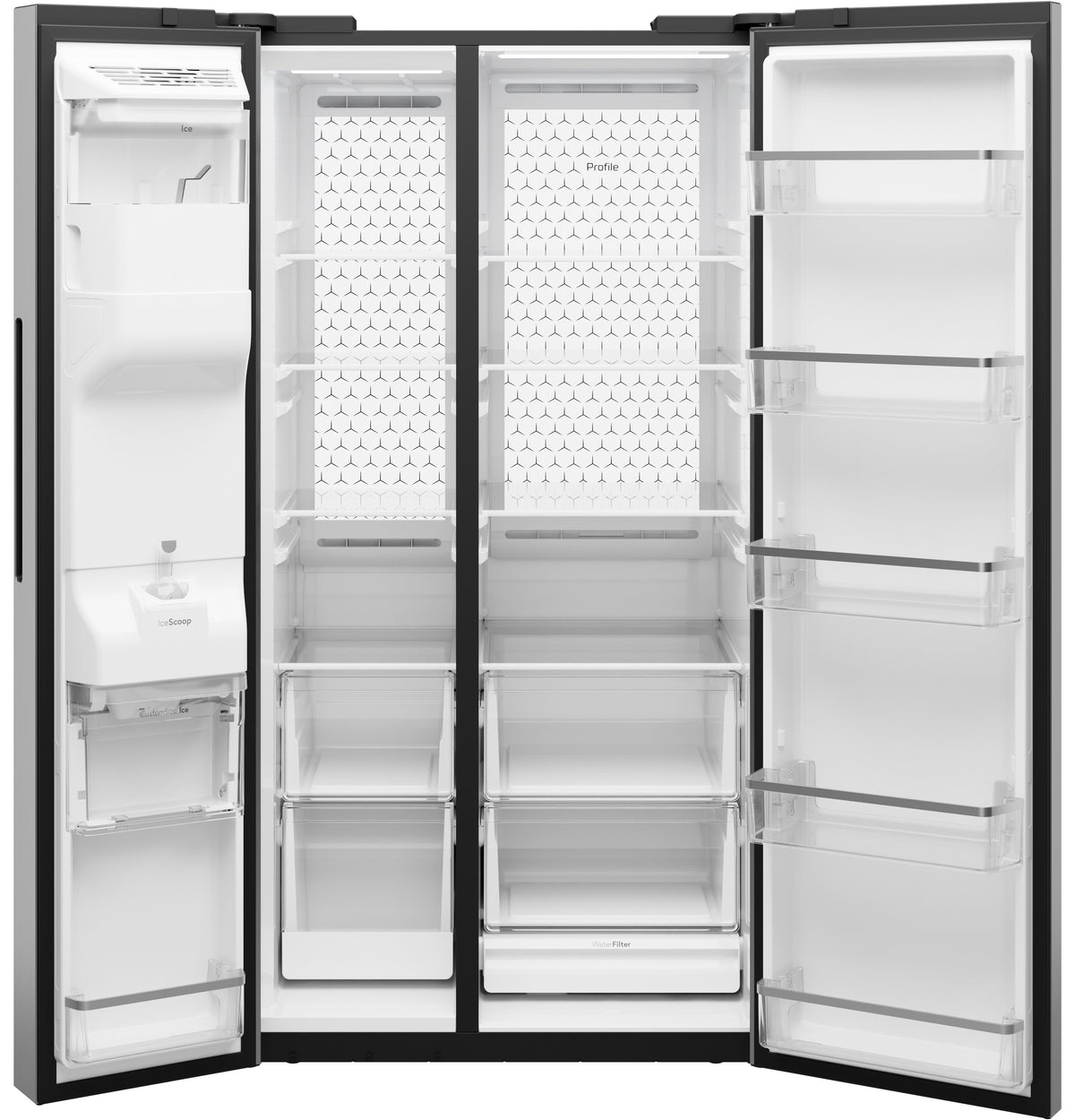 GE Profile™ ENERGY STAR® 27.8 Cu. Ft. Side-By-Side Refrigerator with Hands-Free AutoFill and CustomSize™ Ice PSE28QYYFS