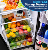 GE 23.6 Cu. Ft. Counter-Depth Side-By-Side Refrigerator with Extra Tall Dispenser and In-Door Icemaker GZS24NGYBB