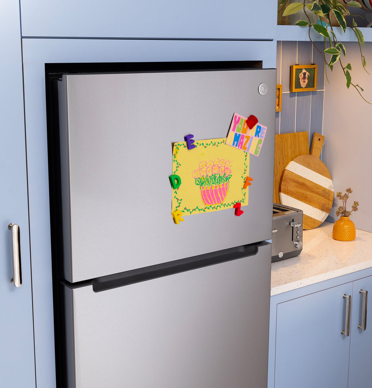 GE® 21 Cu. Ft. Garage Ready Top-Freezer Refrigerator GPS21KYZFS