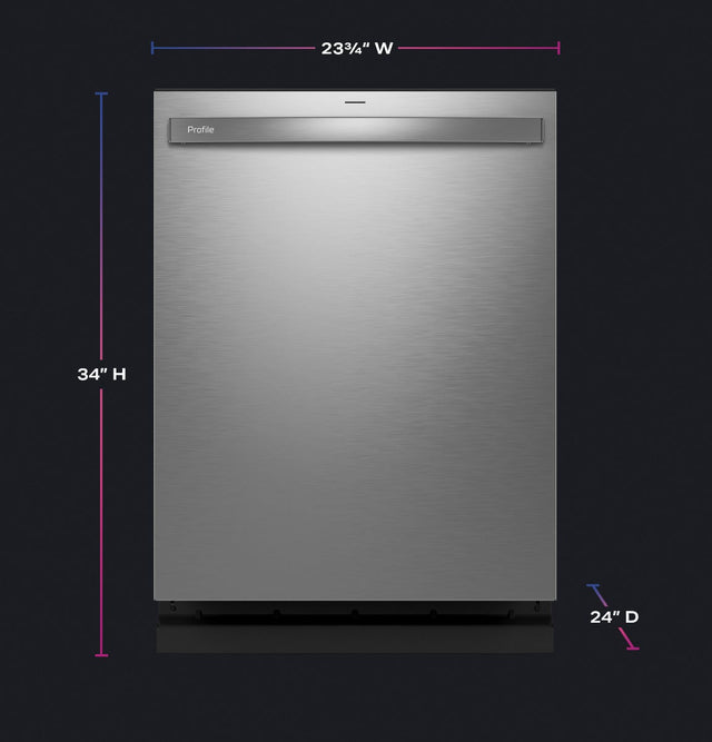 GE Profile™ Fingerprint Resistant Top Control with Stainless Steel Interior Dishwasher with Microban™ Antimicrobial Protection with Sanitize Cycle PDT715SYVFS