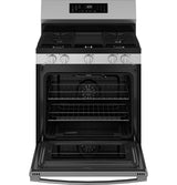 GE® 30" Free-Standing Gas Convection Range with No Preheat Air Fry and EasyWash™ Oven Tray GGF600AVSS