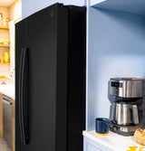 GE® 27.9 Cu. Ft. Side-By-Side Refrigerator with Extra Tall Dispenser and In-Door Icemaker GSS28NGYBB