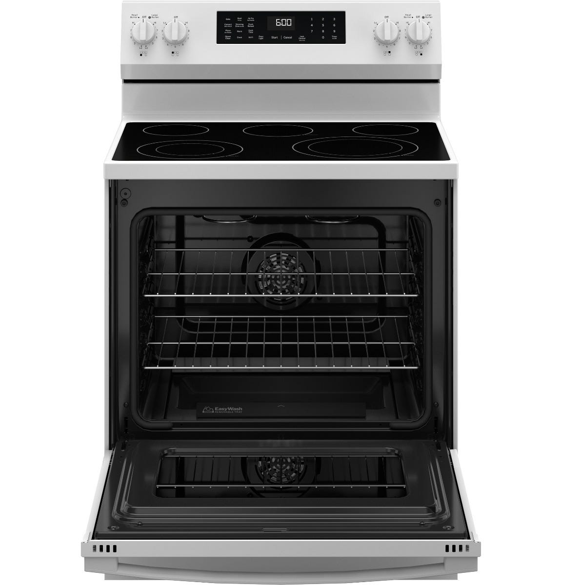 GE® 30" Free-Standing Electric Convection Range with No Preheat Air Fry GRF600AVWW
