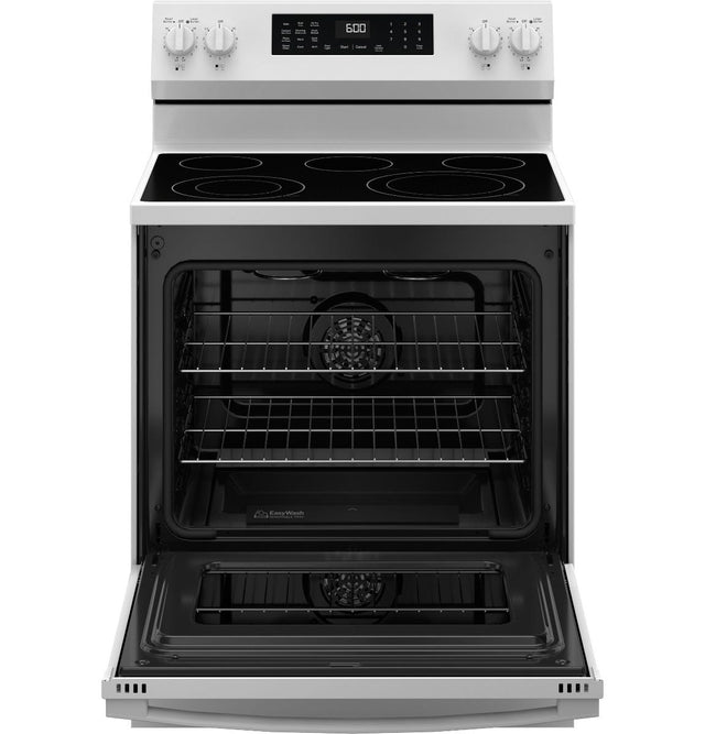 GE® 30" Free-Standing Electric Convection Range with No Preheat Air Fry GRF600AVWW