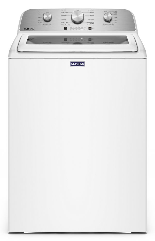Maytag 4.7 Top Load Washer, With Agitator, Glass Lid MTW5205TW