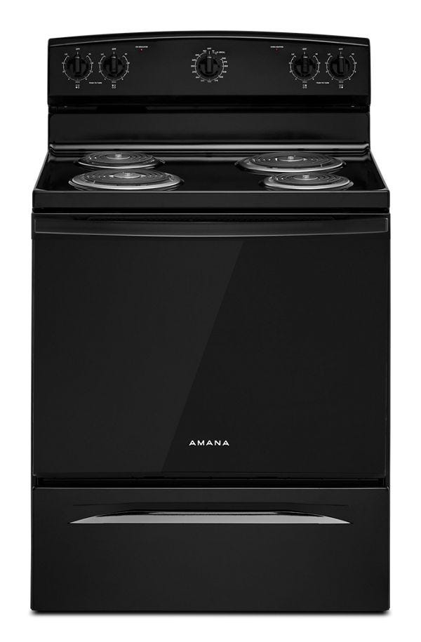 Amana® 30-inch Electric Range with Easy-Clean Glass Door ACR4203MNB